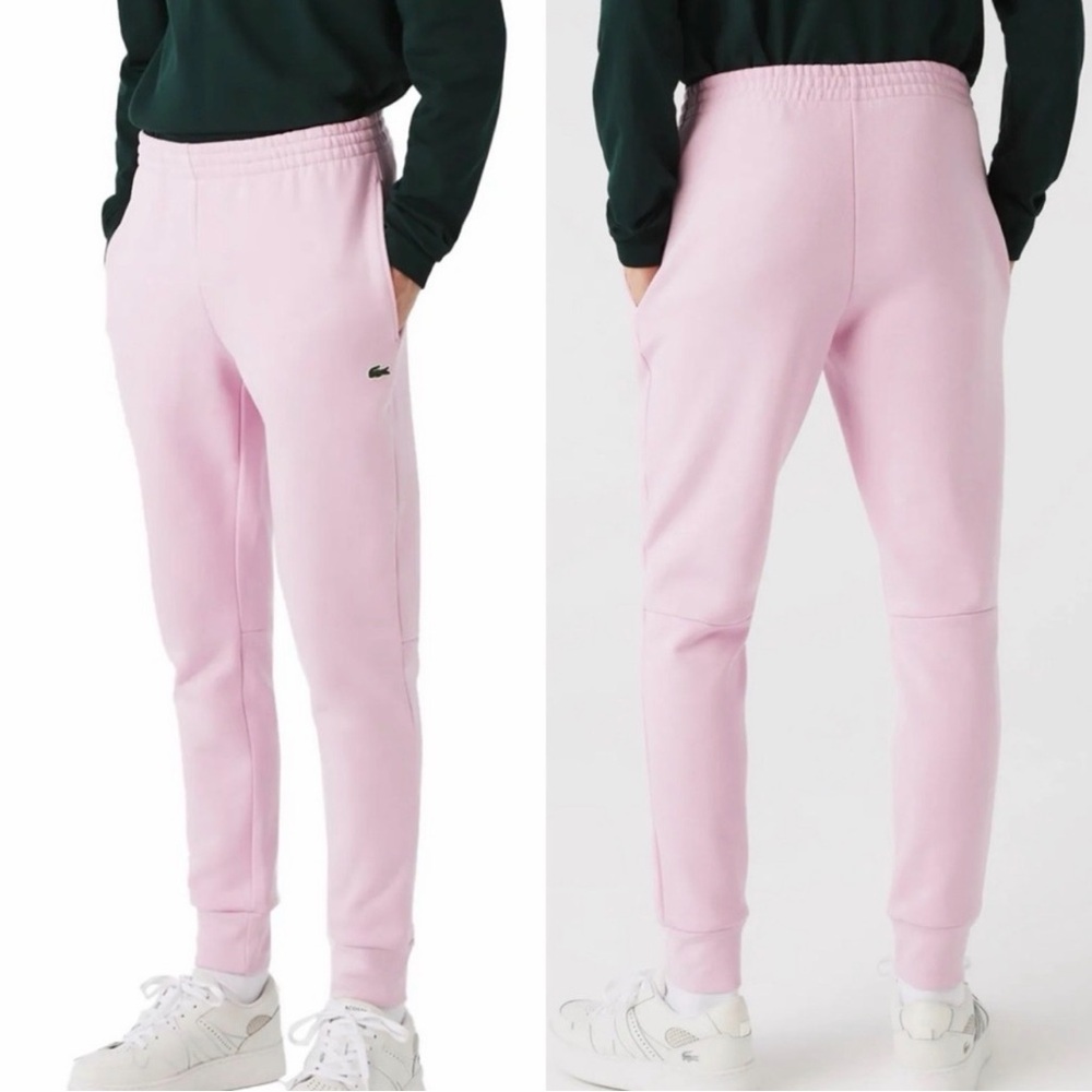 Lacoste Slim Fit Organice Cotton Fleece Joggers Sweatpants Mens Size Large Pants - Picture 4 of 5